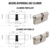 35/35mm Brass Knob Cylinder with 5 Keys Included, Cylinder for