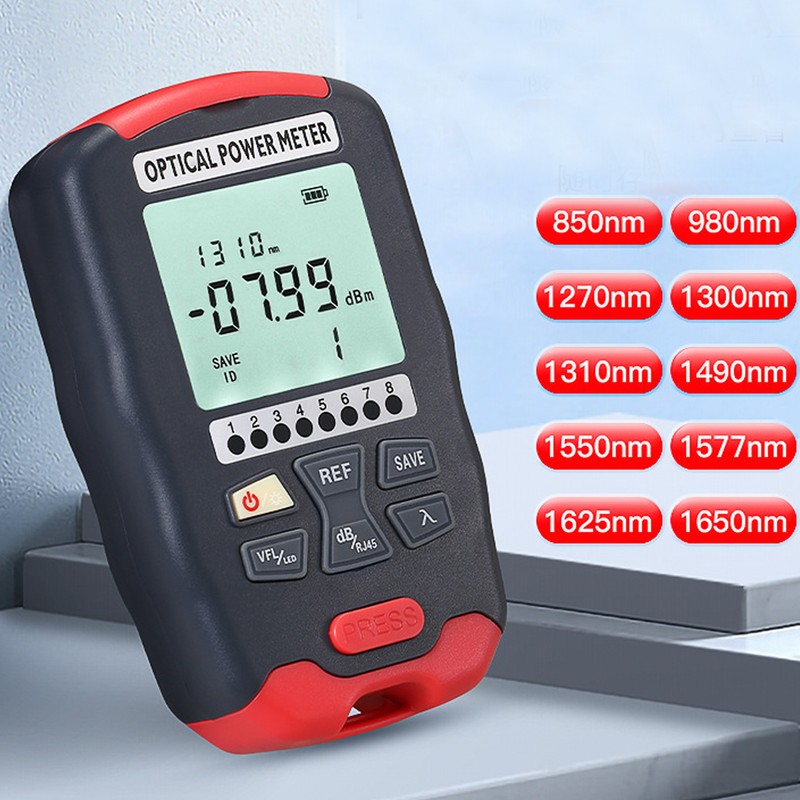 20KM Fiber Optic Power Meter Red Light VFL Visual Fault