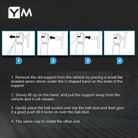Unbranded 2x Window Glass Lift Supports Strut Shocks for Buick Rainier 04-07 SG230063 4576