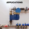 Watflow DN15 Vertical Water Meter with 1/2" NPT Couplings, Heavy