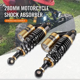 GZYF 11" 280mm Pair Rear Adjustable Air Shock Absorbers eye to eye 50-110cc for Yamaha for Honda for Suzuku for Kawasaki Go Kart Scooter