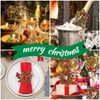 Legigo Set of 6 Christmas Wreath Napkin Rings Set- Metal
