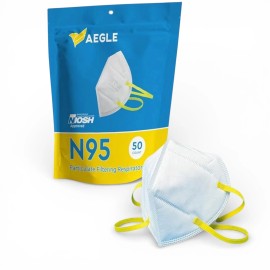 AEGLE N95 RESPIRADOR PLEGABLE CDC/NIOSH APROBADO FÁCIL RESPIRACIÓN