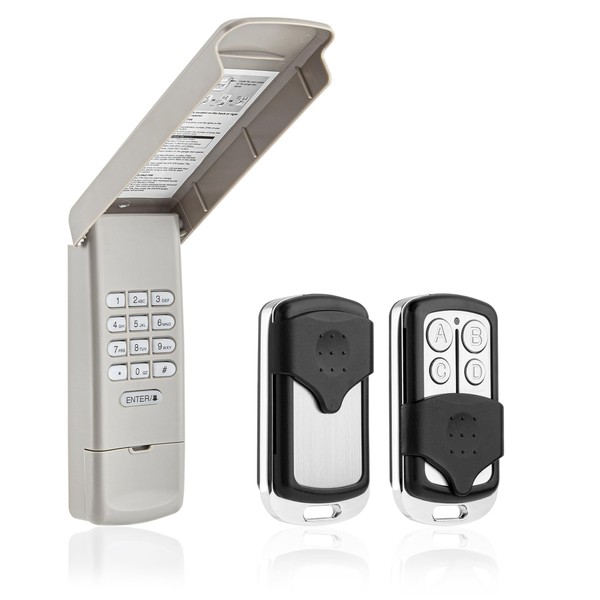 Garage Door Opener Keypad with 2 Garage Door Opener Remote