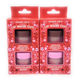 2 Trader Joe's Lip Mask Duo, Chocolate and Berry Lip Masks, 0.7 oz