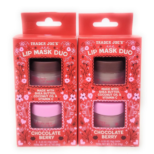 2 Trader Joe's Lip Mask Duo, Chocolate and Berry Lip