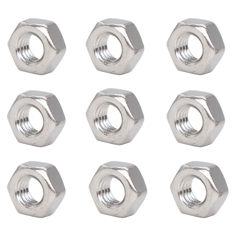 binifiMux 50pcs M6 x 1.0mm Hex Nuts 304 Stainless Steel