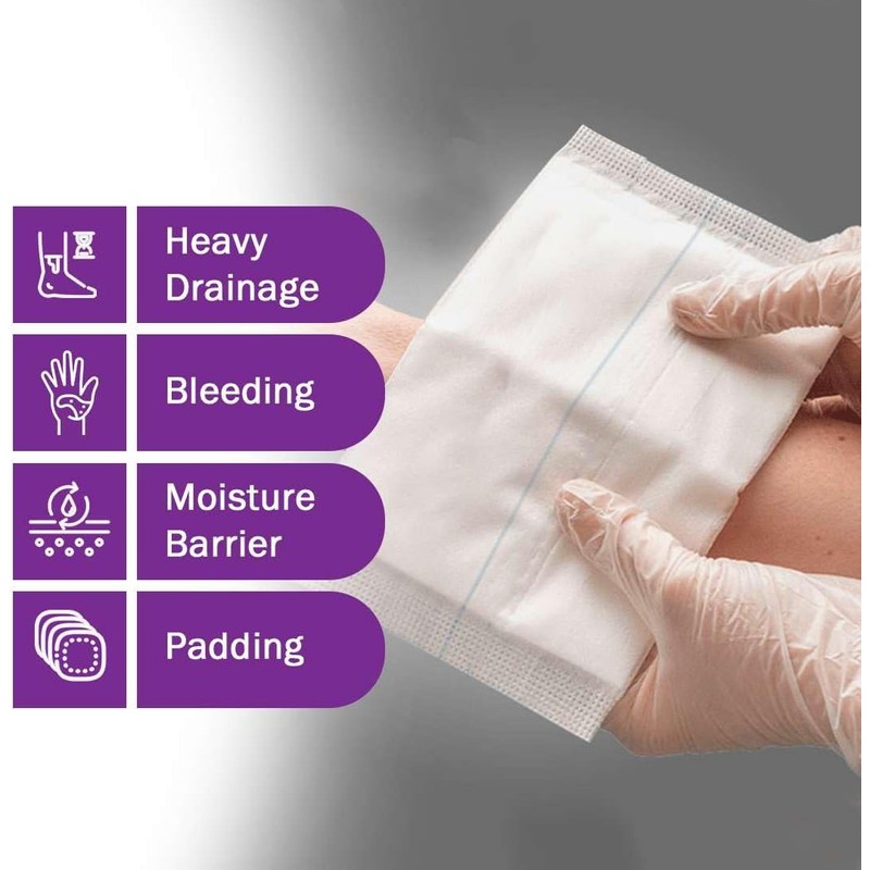 Combine ABD Pads 5x9-2 Packs of 40 Sterile Abdominal Pads
