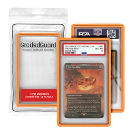 GradedGuard Graded Card Guard Case for Standard PSA Slab Case | Multiple Colors | Soft Touch Matte Finish | Stackable | Made to Fit PSA | Solid TPU and PC Design. (Orange)