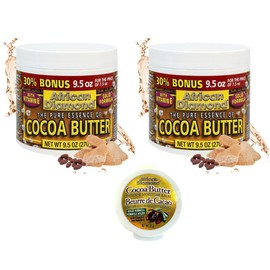 African Diamond Cocoa Butter Balm with Vitamin E. Deep Moisturizer for Dry Skin, Hands, Feet, and Face. Soothes, Softens, and Restores. Made in Canada. Complete Skin Care for All. Comes with a BONUS 8g container of cocoa butter. (2).