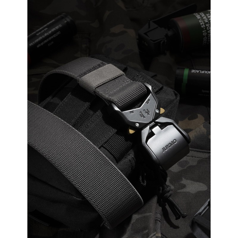 JUKMO Tactical Belt, Military Hiking Rigger 1.5" Nylon Web Work