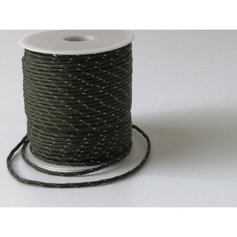 2mm Paracord Reflective Micro Cord Strong Bushcraft Lanyard Camping Hiking