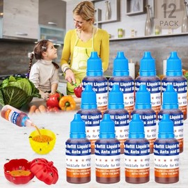 Fruit Fly Trap Refills Liquid Only 12 Pack,Fruit Fly Gnat Traps Indoors for Home,Fruit Fly Trap Refills Liquid,Ready-to-Use Fruit Fly and Gnat Traps Killer for Indoors,Kitchen