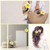 Hawaiian Flower Hair Clips,Artificial Tropical Flower Hairpins,3pcs Foam Plumeria Clips