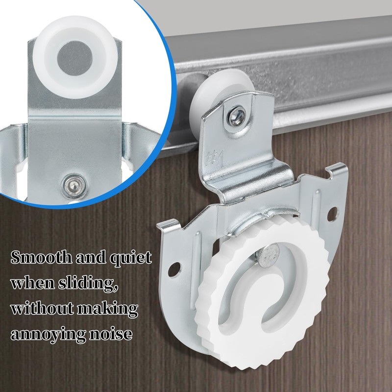 Sliding Closet Door Hardware Set, 12 Pack Sliding Wardrobe Door