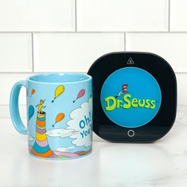 Uncanny Brands Dr. Seuss Oh, The Places You'll Go Mug with Warmer – Keeps Your Favorite Beverage Warm - Auto Shut On/Off
