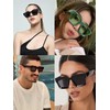 Rtuerfik Thick Frame Sunglasses Fashion Square Sunglasses for Women Men