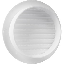 Vent Systems 4'' Inch - Pack of 10 - White Soffit Vent Cover - Round Intake or Exhaust Air Vent Louver with Screen Mesh - Air Supply HVAC Ventilation for Bathroom, Home Office, Kitchen