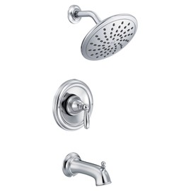 Moen T2253EP Brantford Posi-Temp Tub and Shower Trim Kit with 8-Inch Eco-Performance Rainshower, Valve Required, Chrome