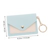FOMIYES Leather Coin Purse with Keychain Small Portable Change Wallet