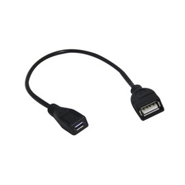 YCS basics 9 Inch USB 2.0 A Female to Micro B Female Extension Cable
