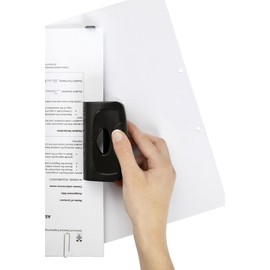 Marbig(R) 88021 Hole Punch 2 Hole Plastic Small 12Sht Black 12 Sheet