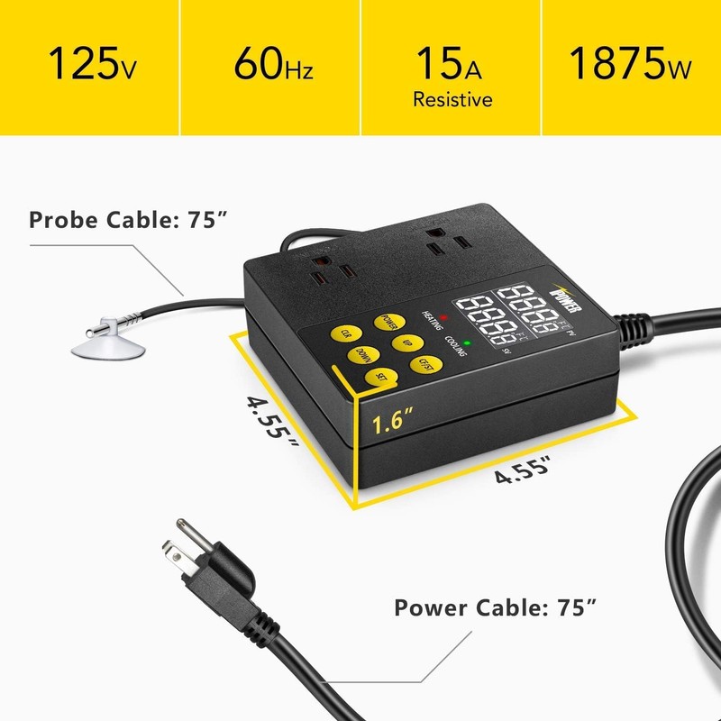 iPower Professional Digital Heating and Cooling Temperature Controller for Seed