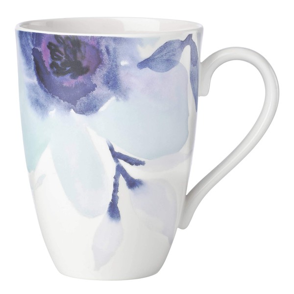 Lenox Indigo Watercolor Floral Mug, 0.65 LB, Blue