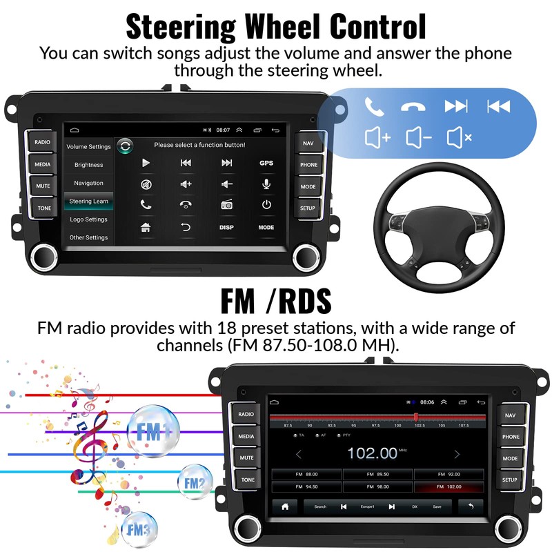 Android Car Stereo for VW Volkswagen Seat Golf Passat Jetta