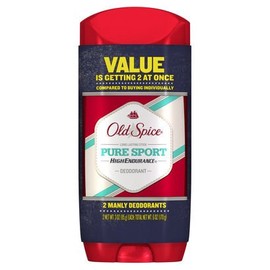 Old Spice Deodorant 3 Ounce Pure Sport Value Two At Once (88ml) (3 Pack)
