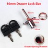 CL-Lin 2 Piece Drawer Lock Silver Plunger Lock with Key