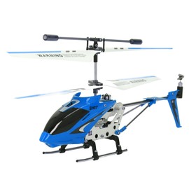 Remote Control Helicopter 3 Channel 10 Meters Remote Distance RC Helicopter Electric Toy Model for S107G Blue