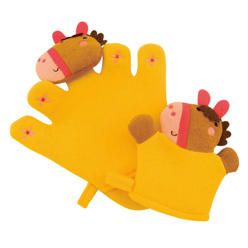Bieco Pauli 04004090 Washing Mitt Set with Baby Puppy Approx.