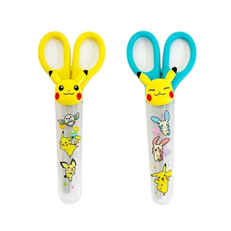 1 Count Pikachu Safety Scissors with Cover (Skyblue)
