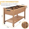 ketive Raised Garden Bed with Lockable Wheels Mobile Elevated Wood