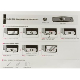 VAM Fits 12-19 NIS NV1500, NV2500, NV3500 Right Lower Convex Mirror Glass w/Holder Models w/Single Arm Type