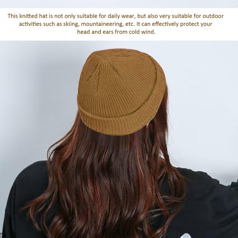 HDGSAFD 1 Piece Khaki Knitted Hat, Warm Hat, Beanie Hat,