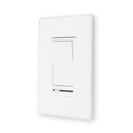 CLEANLIFE Single Pole LED Dimmer Switch - Modern, Low Profile TRIAC Dimmer Light Switch - 3-Way Rocker - Universally Compatible with All UltraLux Light Fixtures - Cover Plate Included