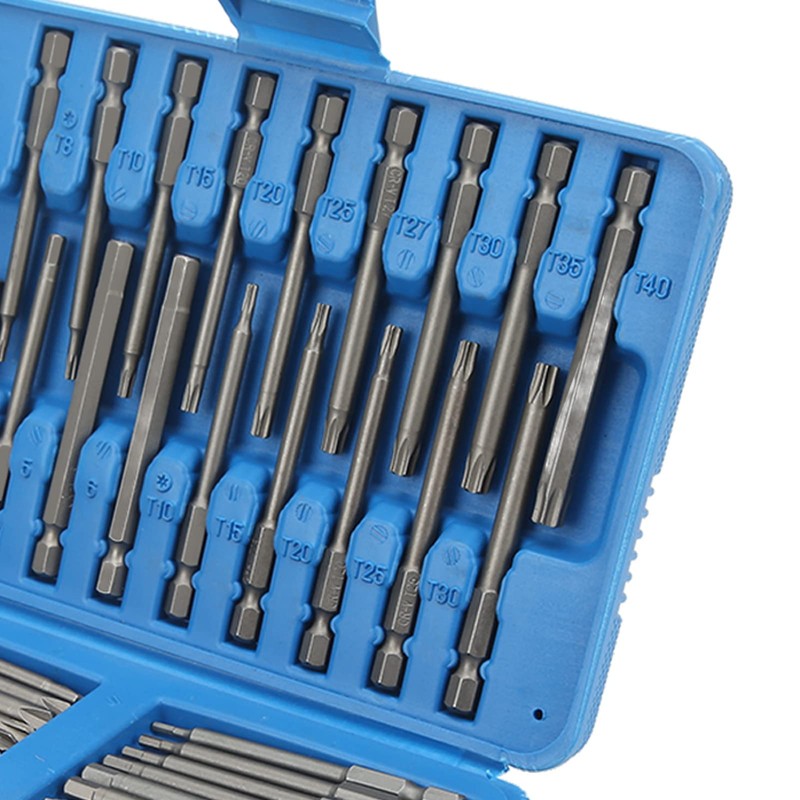 50pcs Extra Long Security Bit Set CR V ABS Square