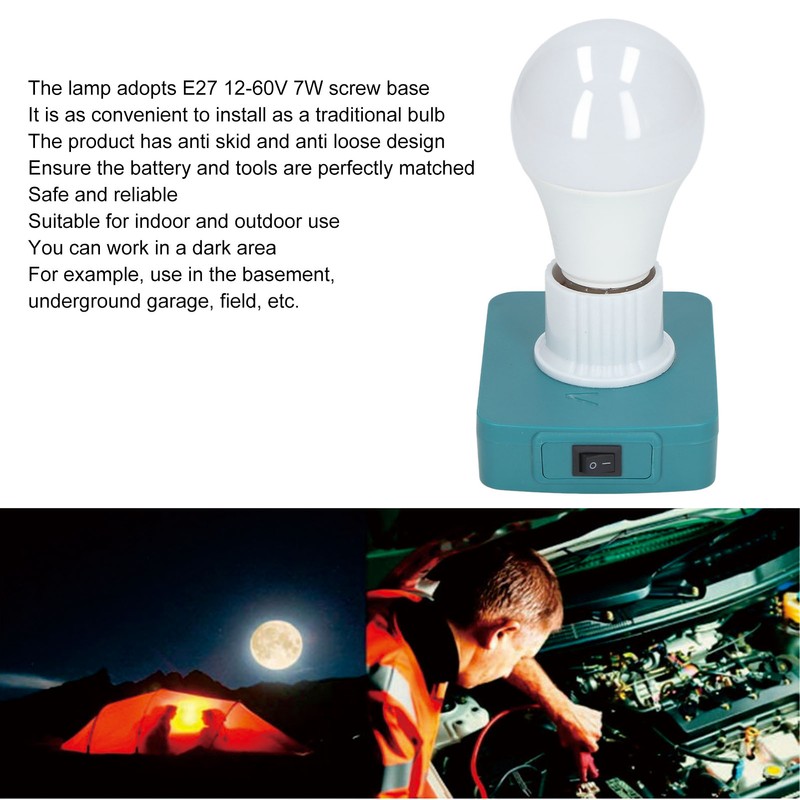 Bulb Light LED Screw Base Anti Skid Loose E27 Portable