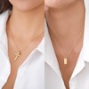 SXSEAGLE Cross Necklace A-Z Initial Pendant Necklace 24k Gold Plated