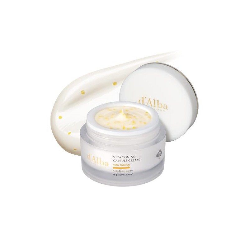 ダルバ(d'Alba) ビタトーニングカプセルクリーム 55g - 美白 くすみ しみ 小じわ 透明感 ツヤ
