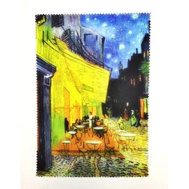 Fridolin 18891 Van Gogh Night Cafe Cleaning Cloth Glasses Chiffon 18 x 12.5 x 1 cm Multi-Coloured