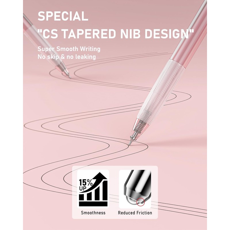 Four Candies Writing Ink Pens with Black & Pink Ink