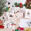 Christmas Cards with Envelopes and Stickers, 24 Assorted Designs Bulk