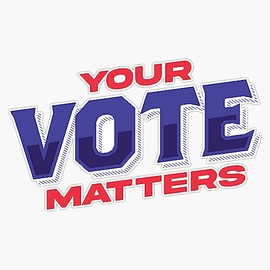 MAGNET Your Vote Matters Magnetic VInyl Sticker 5"