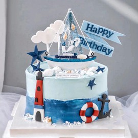 JJQHYC Pack of 2 Wooden Sailing Boat Maritime Decorative Ship Bathroom Decoration Sailing Ship Model for Office Nautical Wooden Boat