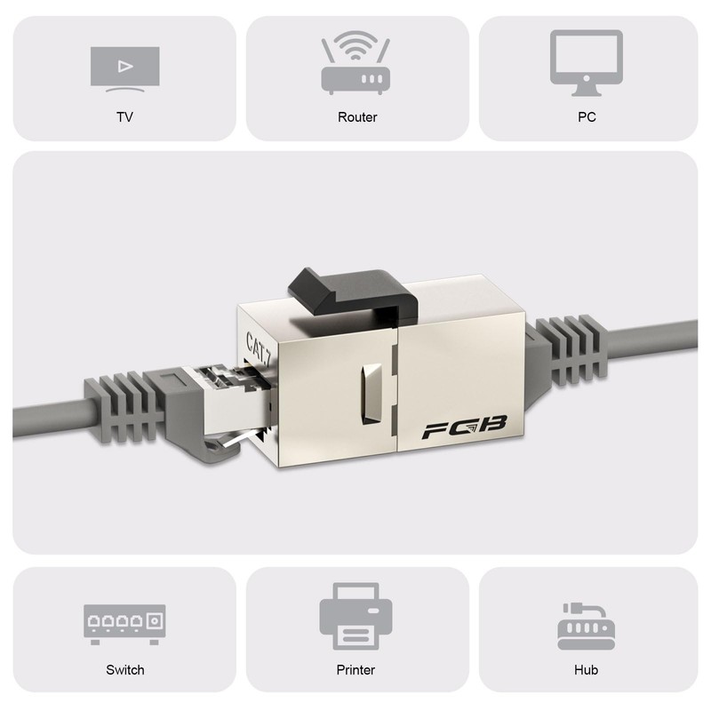 FGB 10Gbps Cat7 Keystone Module RJ45 Shielded Coupling Socket Network