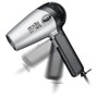 Secador inico de cabello Andis Fold-n-go de 1875 vatios, plateadonegro