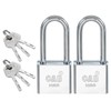 PATIKIL Keyed Padlock 30mm (1-3/16"), 2 Pcs Keyed Different Locks